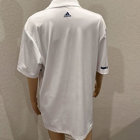 Adidas White and Blue Striped Men's Shirt - Picture 3 of 6